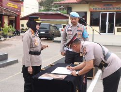 Kapolresta Melakukan Pelantikan Dan Serah Terima Jabatan Di Lingkungan Polres Bukittinggi