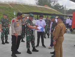 Kapolres Kampar Dampingi Danrem Cek Persiapan Acara Peresmian Tol oleh Presiden RI