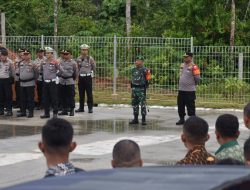 Kapolres Kampar Pimpin Apel Persiapan Pengamanan Kunjungan Presiden RI