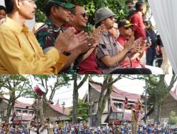 Wako Erman Lepas Kirab Marchingband IPDN Sumbar Dalam Rangka Dies Natalis ke 67