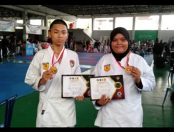 Athar Rahid  & Amalia Siswa SMA Praja Raih Emas Kejuaraan Karate Shokaido Tingkat Sumbar