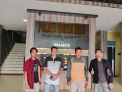 Bakri Dayan Resmi Buat Laporan Pengaduan di polres Rohul