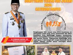 Wako Bantu Iuran BPJS Rp 10 M Lebih Untuk 26.587 Warga Kurang Mampu, Bukittinggi Terima UHC Award Tahun 2024 Kategori Madya
