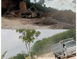 Truk Tanah Timbunan Diduga ilegal di Belakang Stanum Mengganggu Pernapasan Warga Akibat Debu