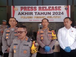 Dalam pres release Kapolres Pesisir Selatan AKBP. Derry Indra, S.I K sampaikan trend ganguan Kamtibmas di tahun 2024