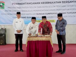 Pemerintah Kabupaten dan Kota Solok Tekan Kesepakatan Bersama: Perkuat Kerja Sama Antar Daerah da