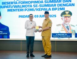 Wakil Bupati Solok Hadiri Pertemuan Strategis bersama Menteri Perlindungan Pekerja Migran Indonesia Bersama Kepala Daerah Se Provinsi Sumbar.