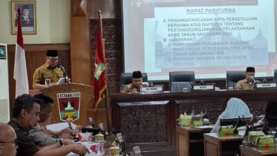 Pemerintahan Kota Bukittinggi Bersama DPRD Gelar Rapat Paripurna Selama 3 Hari Berturut – Turut Tentang Raperda RPJMD 2025-2029