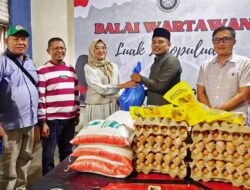 Di Las Minit Penyaluran Bantuan Korban Kebakaran, PPP Payakumbuh hadir melengkapi kekurangan paket sembako penyalur Balai Wartawan Luak Limopuluah