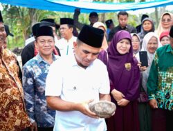 Peletakkan Batu Pertama Pembangunan Saung Tahfizd MTs Muhammadiyah Sumani
