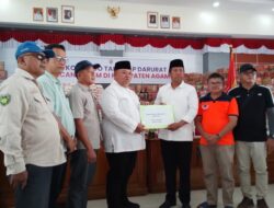Kabupaten Bengkulu Selatan Peduli Bencana Di Agam, Salurkan Bantuan 50 Juta dan Beri Penghargaan