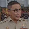 Wali Kota Bukittinggi Ramlan Nurmatias, pimpin apel dalam rangka memperingati Hari Ulang Tahun