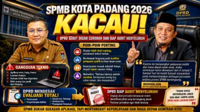 SPMB Kota Padang 2026 Kacau, DPRD Sebut Disdik Ceroboh dan Siap Audit Menyeluruh