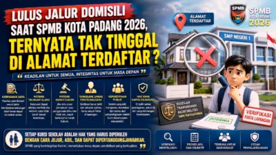 Lulus Jalur Domisili Saat SPMB Kota Padang 2026, Ternyata Tak Tinggal di Alamat Terdaftar ? 