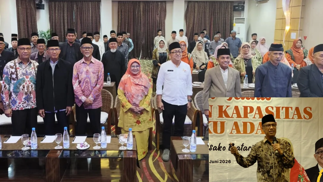 Foto: Unsur masyarakat adat Kurai bersama Anggota DPRD Sumbar Nurna Eva Marfendi. (Insert: Mardendi, Dt. Basa Balimo