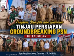 Pangdam, Kapolda dan Gubernur Tinjau Persiapan Groundbreaking PSN di Saumlaki