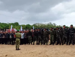 Apel Persiapan Pengamanan TNI di Area Groundbreaking Peletakan Batu Pertama Proyek Strategis Nasional (PSN)