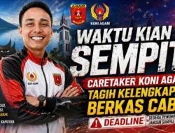 Beberapa Cabor Sudah Serahkan Berkas Porprov 2026, Caretaker KONI Agam Imbau Semua Cabor Segera Lengkapi Persyaratan