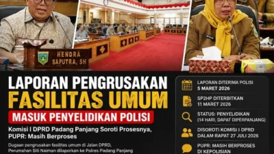 Lima Bulan Mengendap, Dugaan Pengrusakan Fasum di Padang Panjang Kembali Disorot DPRD