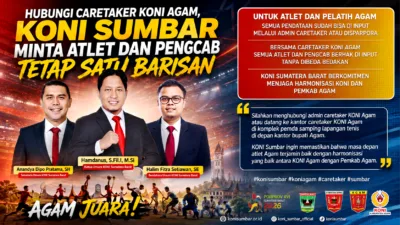 Lewat Caretaker, KONI Sumbar Minta Atlet dan Pengcab Agam Tetap Kompak