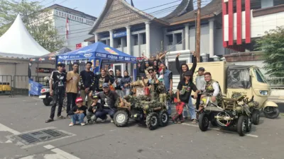 Komunitas Vespa Medan Amplas Tempuh Perjalanan Empat Hari, Ramaikan Gelaran Vespa di Sumbar